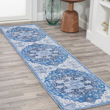 Maris Ornate Medallion Washable Area Rug